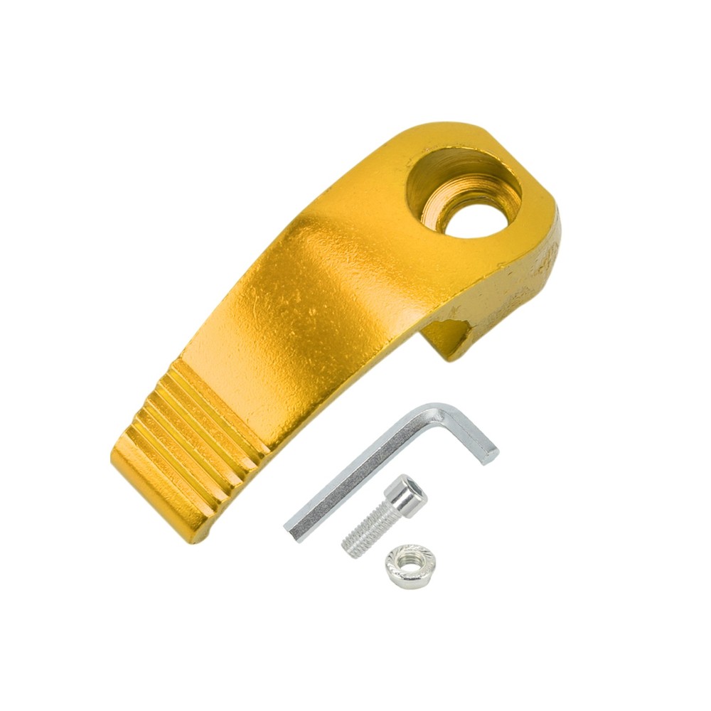 Rectangular Motorcycle Helmet Hanger Hook for Scooter in Al Yellow 1pc