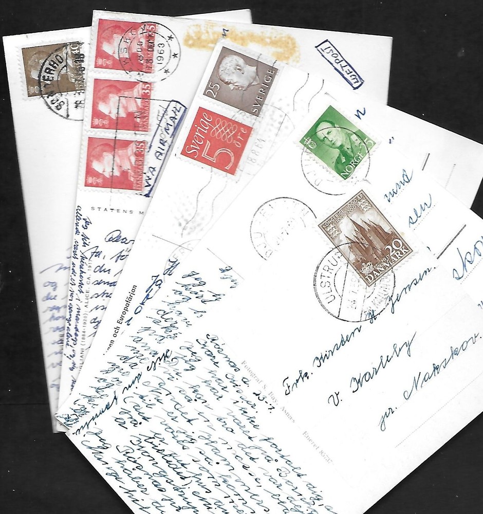Denmark Tem Older Postcards - as shown kha089