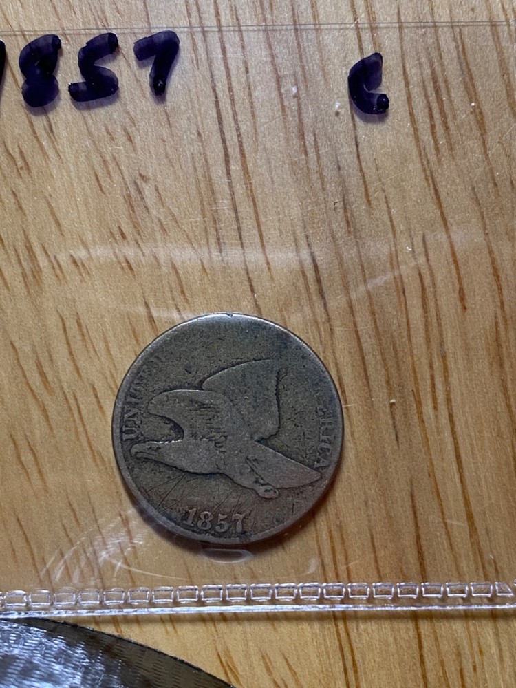 1857 FLYING EAGLE CENT - Good coin
