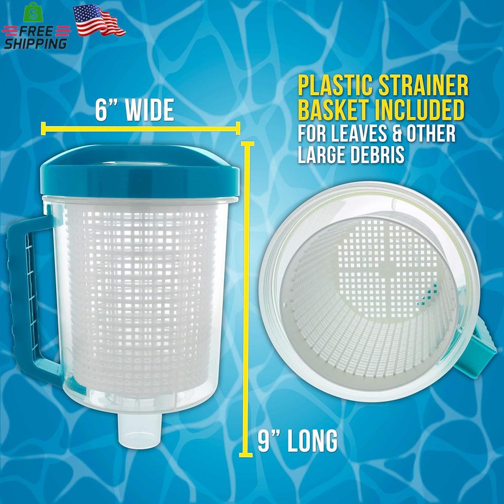 U.S. Pool Supply Pool Leaf Catcher - Inline Pool Leaf Canister, Vacuum for Ingro