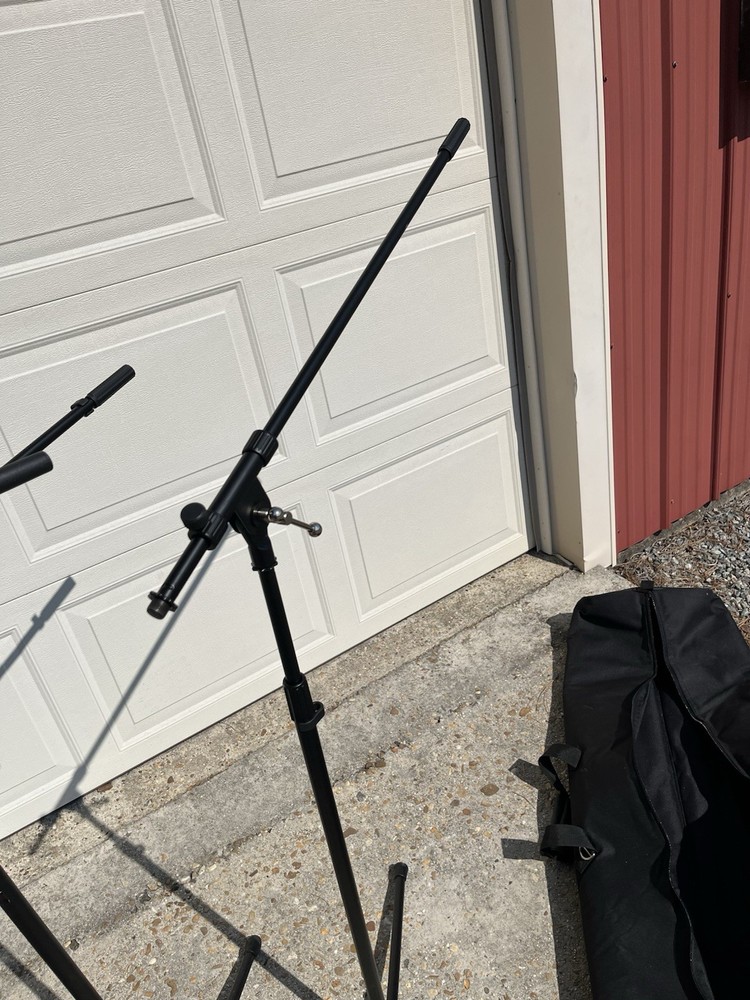 Four Tripod Microphone Stands with Boom Arms UnMarked