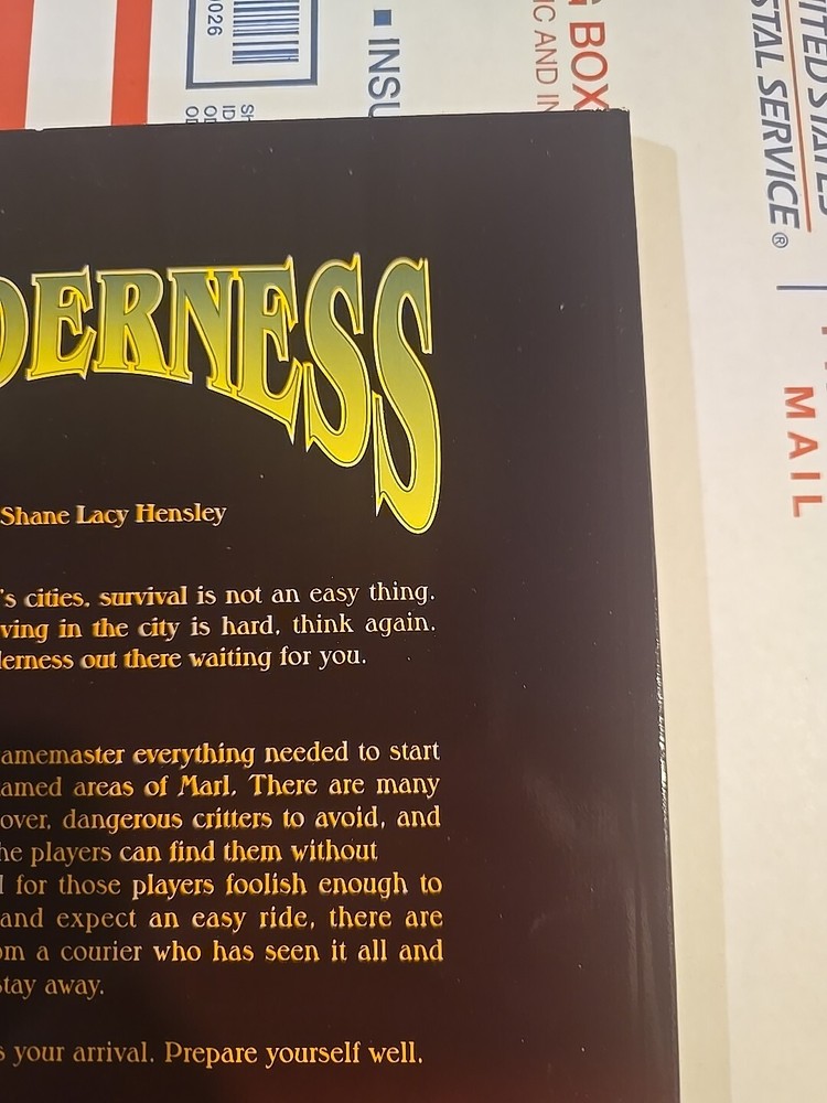 Bloodshadows - Wilderness, MasterBook system, West End Games, Never Used