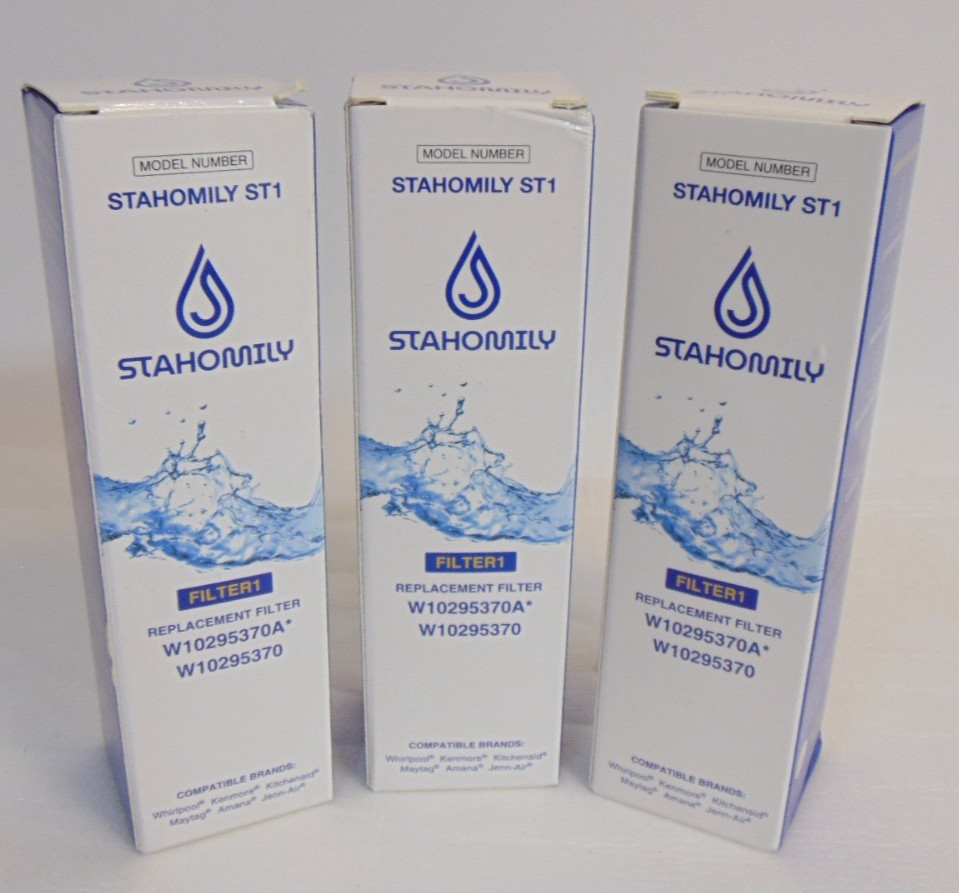 EDR1RXD1 W10295370A 3 Pack Water Fridge Filter 1 Stahomily ST1 Kenmore Maytag