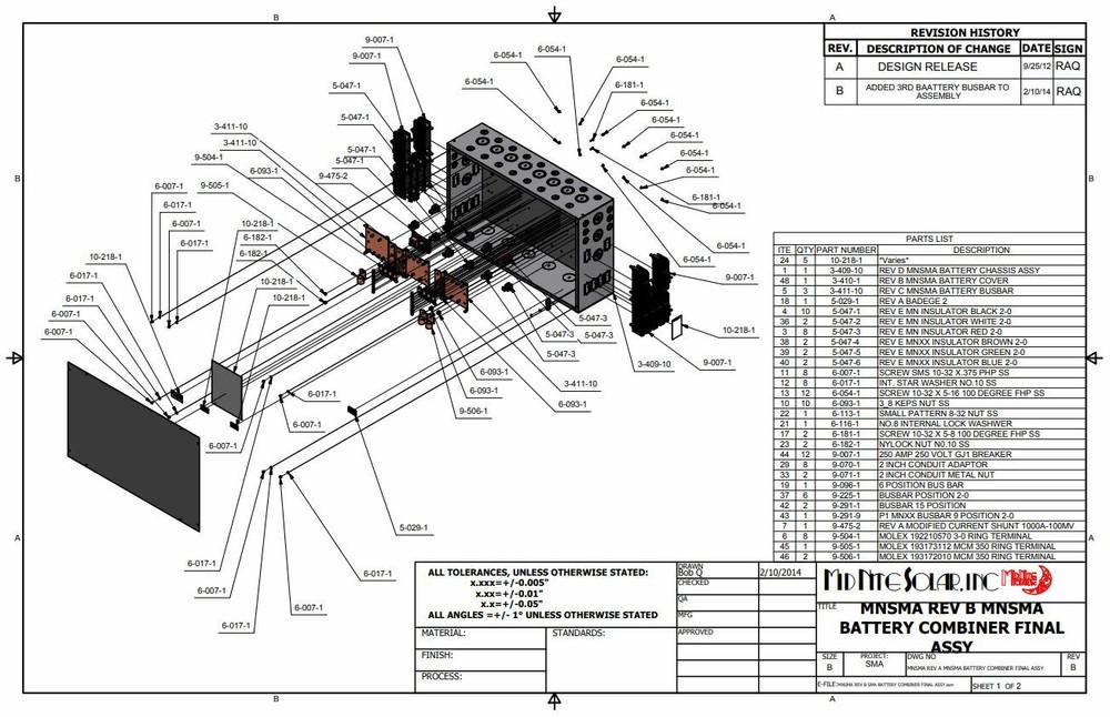 MidNite Solar MNBCB 1000/100 Battery Combiner Box 1000A