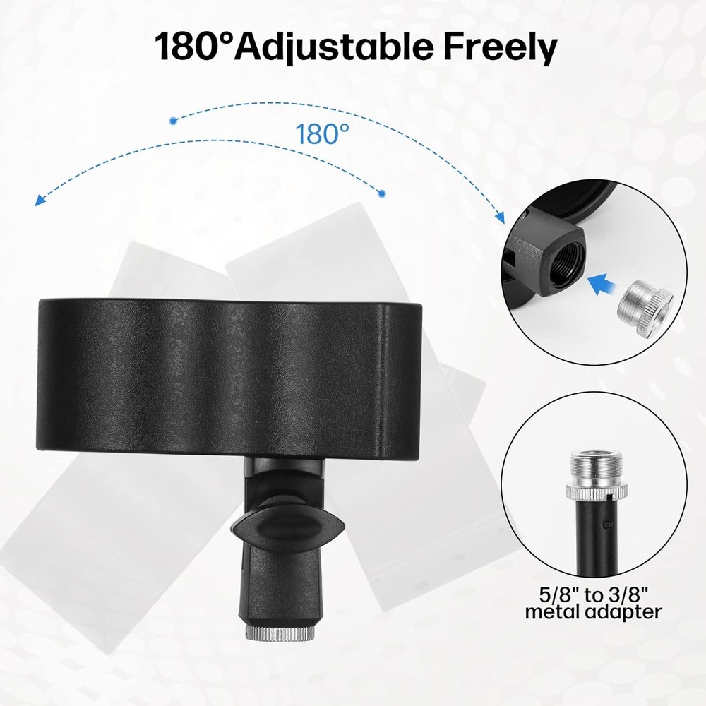 1pcs Large Microphone Clip, Adjustable Mic Holder for Microphones with Outer Dia