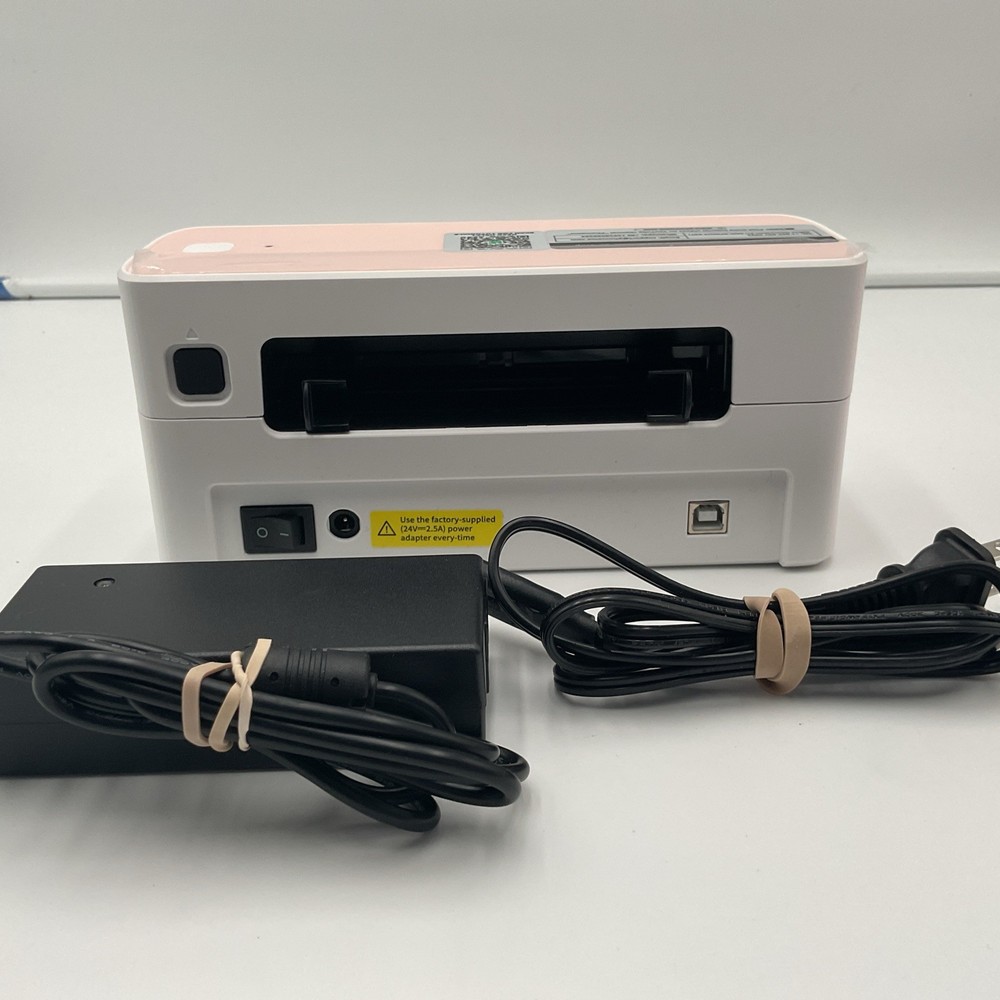 Phomemo Portable Bluetooth Thermal Printer W/ Power Adapter, Labels & Stand READ