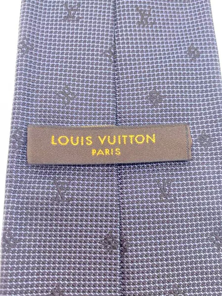 LOUIS VUITTON Tie Silk NVY Total Pattern Men
