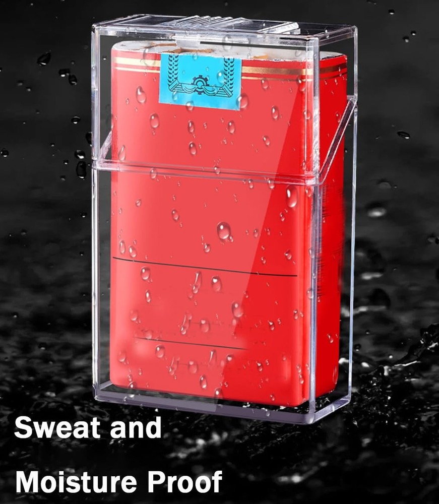 (2 Pack) Acrylic Transparent Cigarette Case