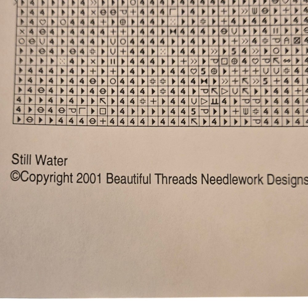 Beautiful Threads Needlework Designs Still Water Cross Stitch Pattern Graph