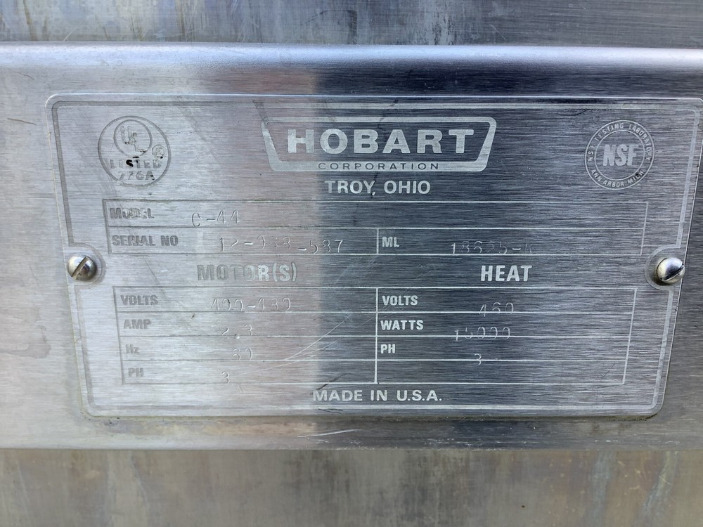 Dishwasher High Temp Horbart C-44 480v 3 ph