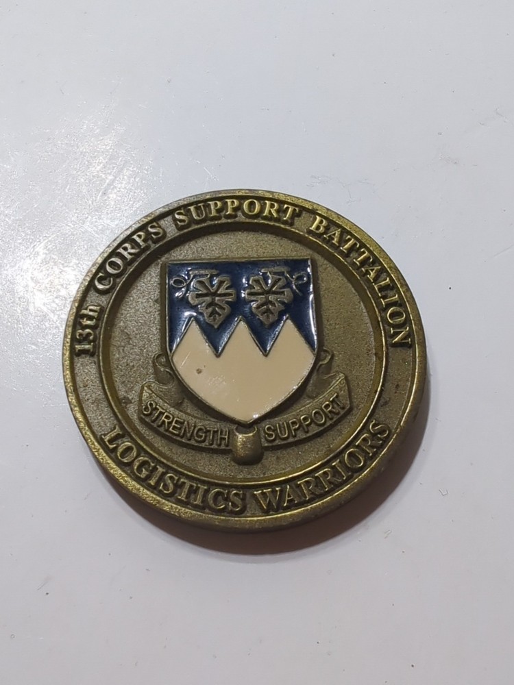 ✨VINTAGE✨ US Army 13th Corps Support Bn Command Challenge Coin Challenge Token