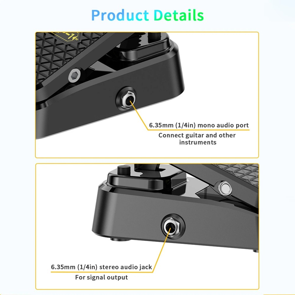 Volume Expression Guitar Effect Pedal 2-in-1 Dual Control Silent Buffer OFKA