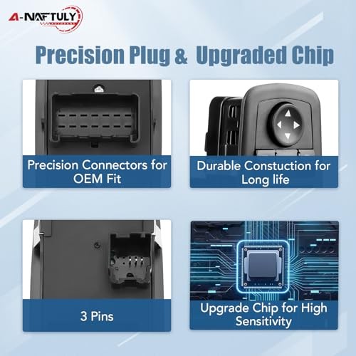 Power Window Switch Driver Side Compatible with 2010-2011 Chrysler Town and