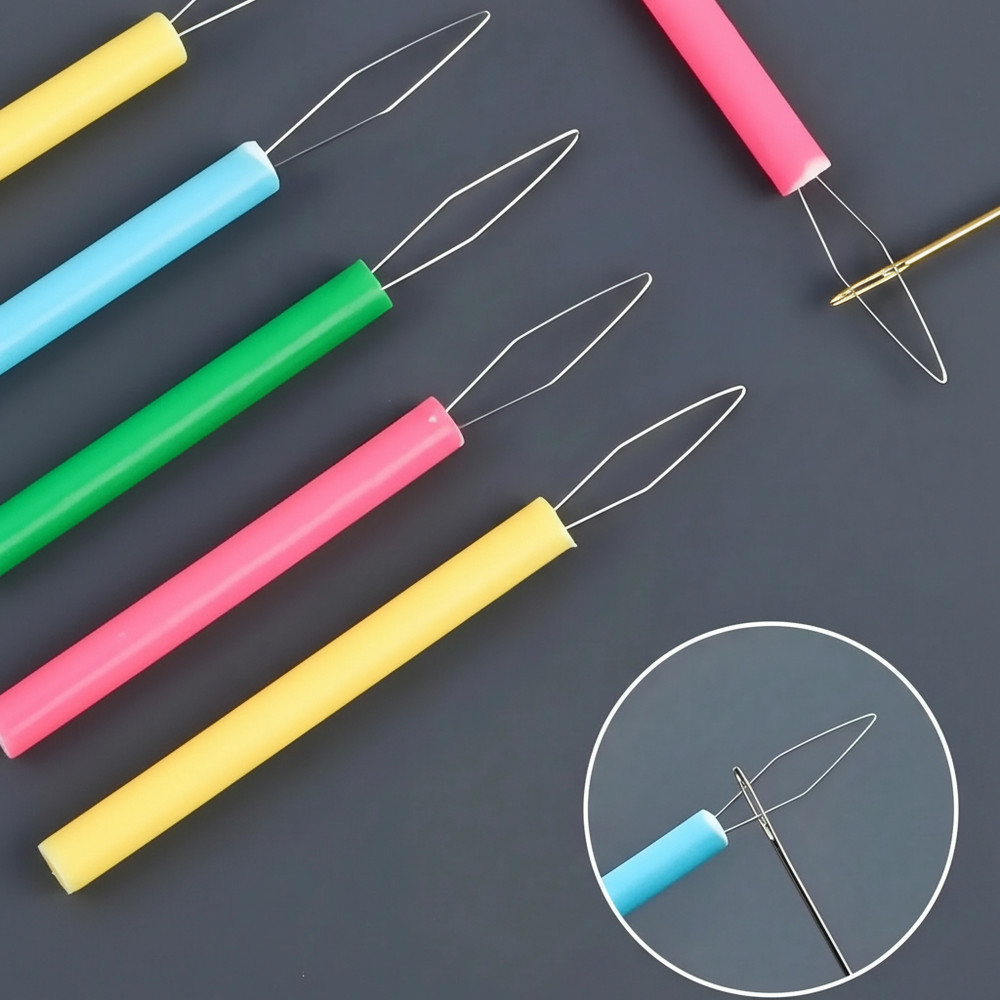 5pcs Plastic Needle Threaders Easy Threading Sewing Tools Sewing Machine Needle