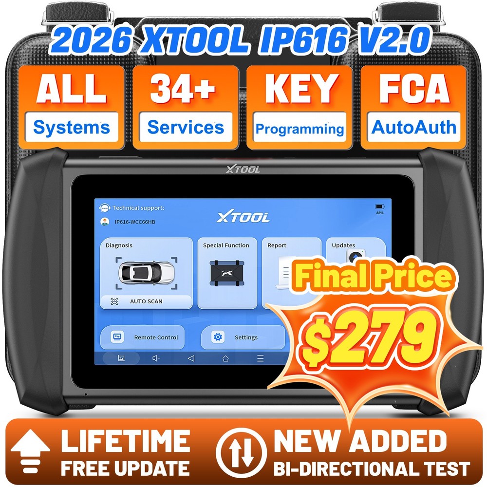 2026 XTOOL IP616 Key Programmer Bidirectional OBD2 Scanner Full Diagnostic Tool
