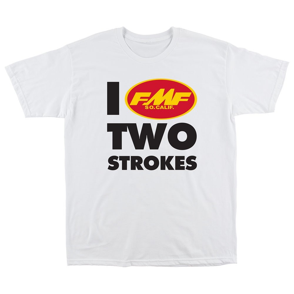 FMF 2 Strokes T-Shirt Large White