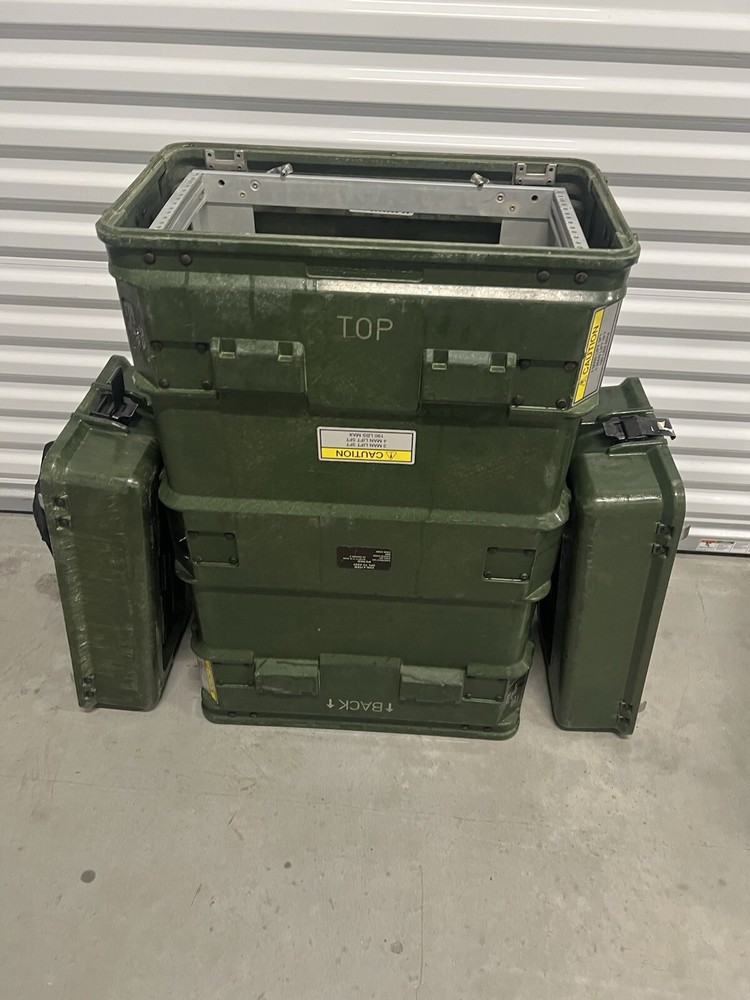 HARDIGG STYLE RACK MOUNT CASE GENERAL DYNAMICS MILITARY ELECTRONICS CRATE 34"-5U