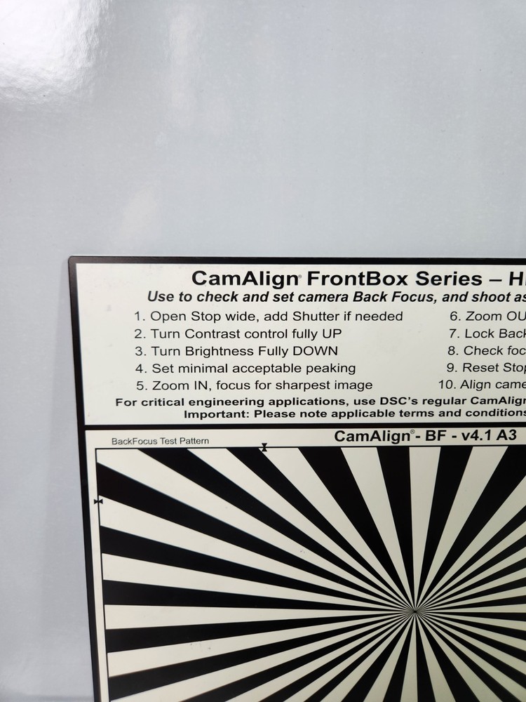 DSC Labs CamAlign FrontBox Series Calibration Chart Chroma Match Pro 15.5 A3
