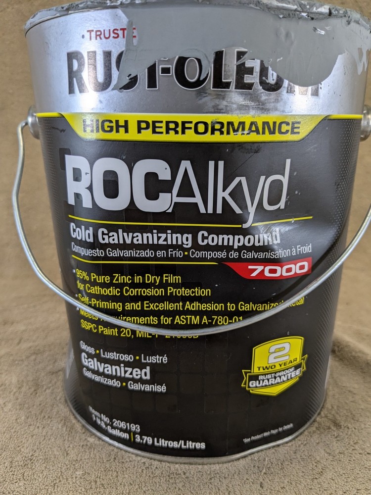 Rust-Oleum 206193 Cold Galvanizing Compound 7000 Metal Gray 1 Gallon