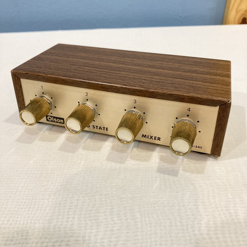 Olson RA-345 Portable Solid State 4 Channel  Microphone Mixer Tested
