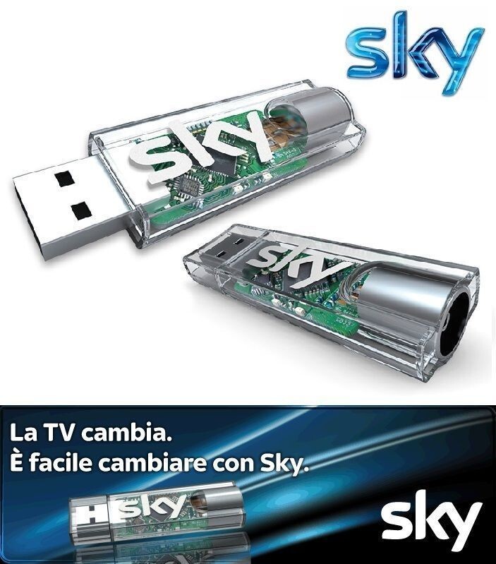 SKY DIGITAL USB KEY + MANUAL A867 DVB-T DIGITAL TERRESTRIAL DECODER WORKING