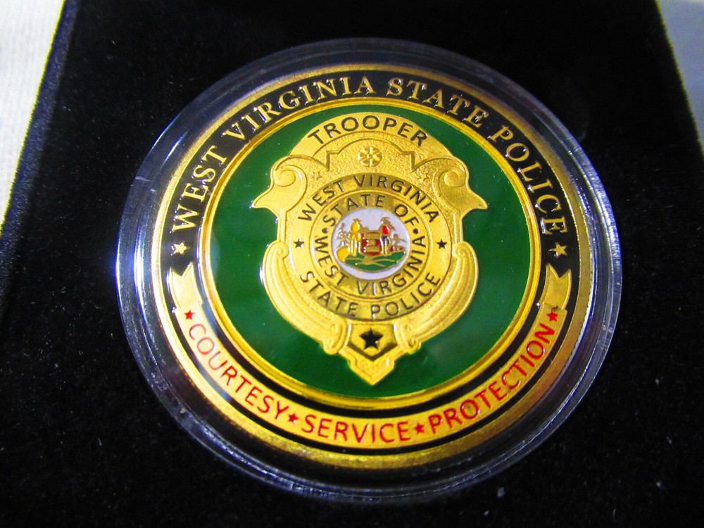 WEST VIRGINIA STATE POLICE Challenge Coin w/ Presentation Box