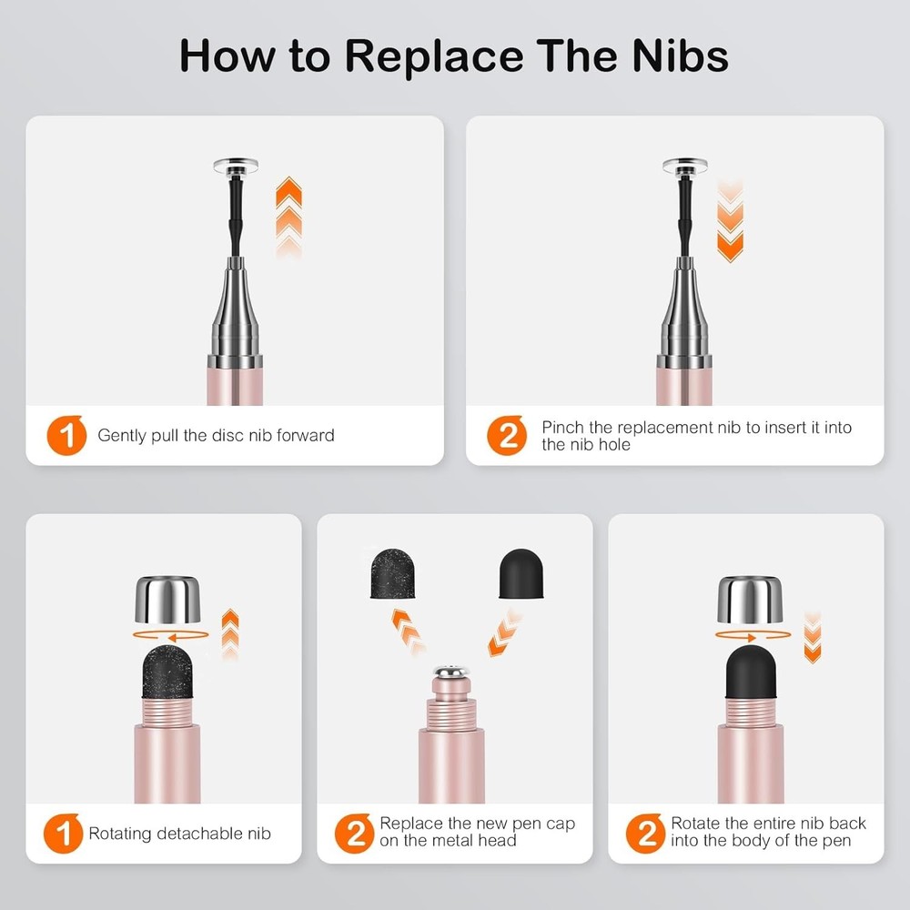 Ergonomic 3-Pack Stylus Pens for iOS & Android - Scratch Resistant & Comfortable