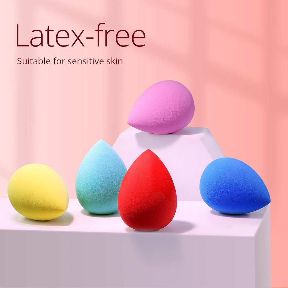Makeup Sponge Set 5 Pack Micro Porous Low Absorption Soft Latex Free Foundation