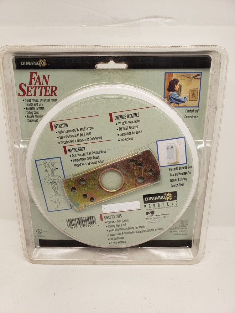 DIMANGO REMOTE CONTROL FOR CEILING FAN SETTER 10 SPEEDS RC1100 NEW