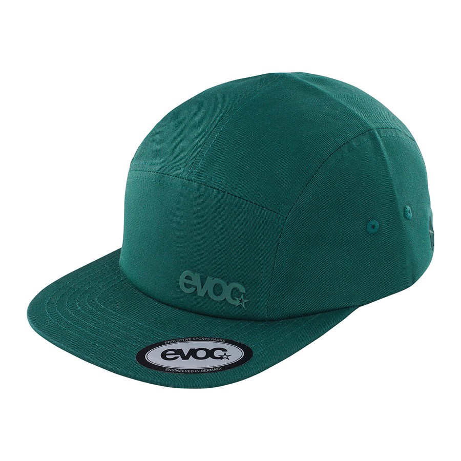 EVOC Five Panel Cap with Adjustable Fit & Ventilation | Stylish Green Cycling