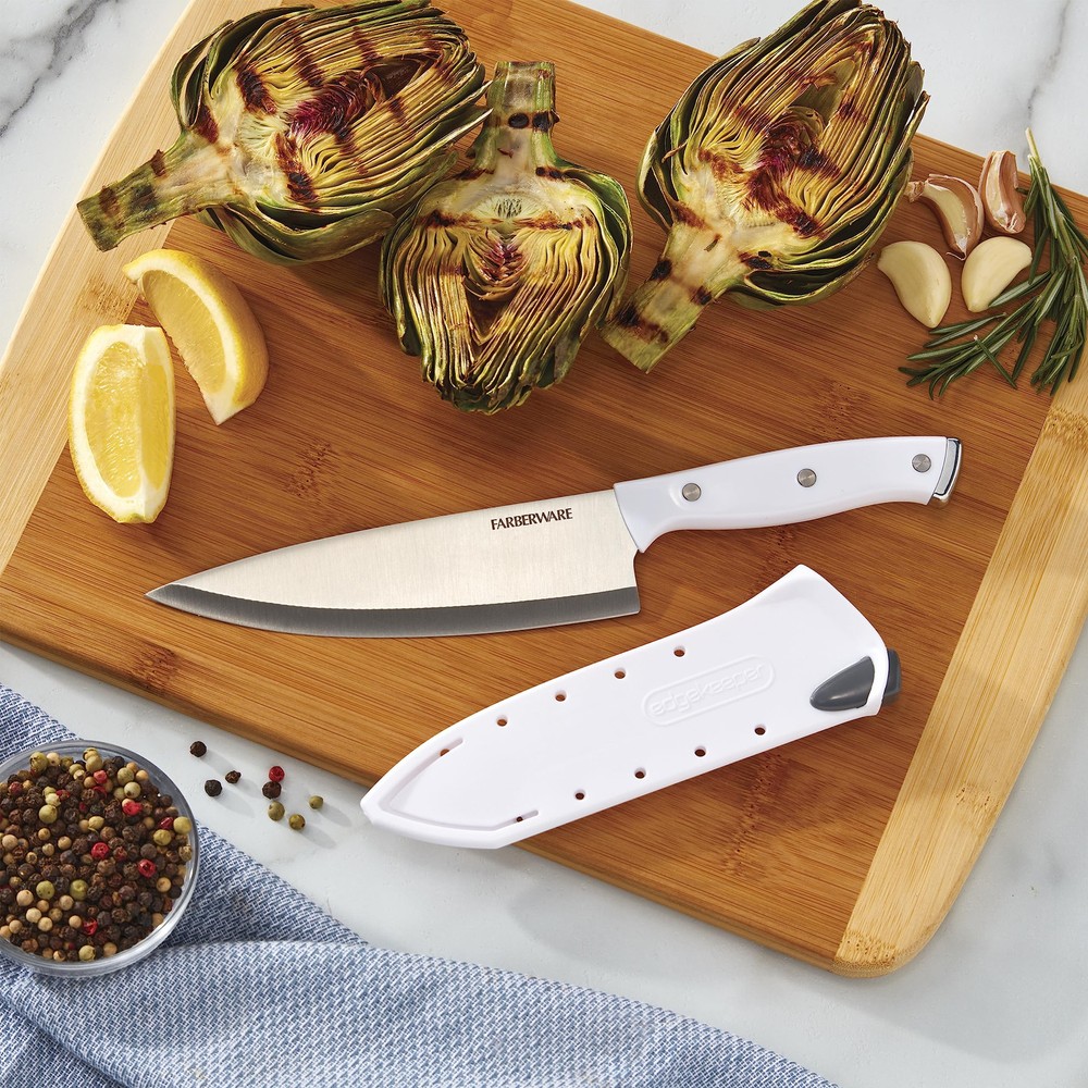 Farberware Edgekeeper Triple Riveted Chef Self-Sharpening Blade Cover, High C...
