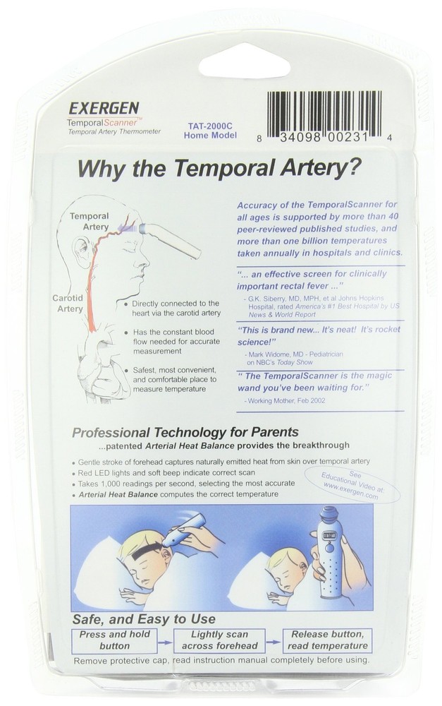 Exergen Thermometer, Temporal Scanner 1 unit