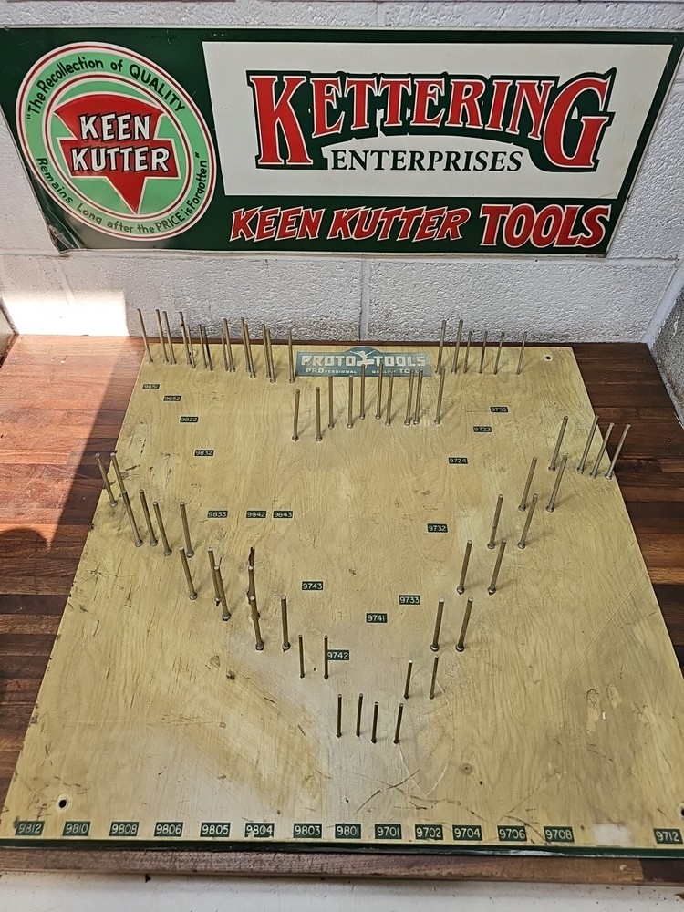 #10- Vintage PROTO  Tool Board WRENCHES SIGN