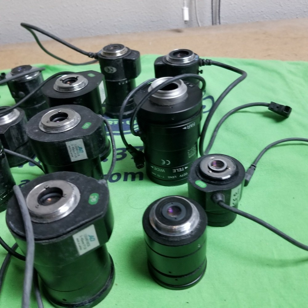 LOT OF 17 SECURITY CAMERA LENSES - UNTESTED - SEE COMPLETE LIST