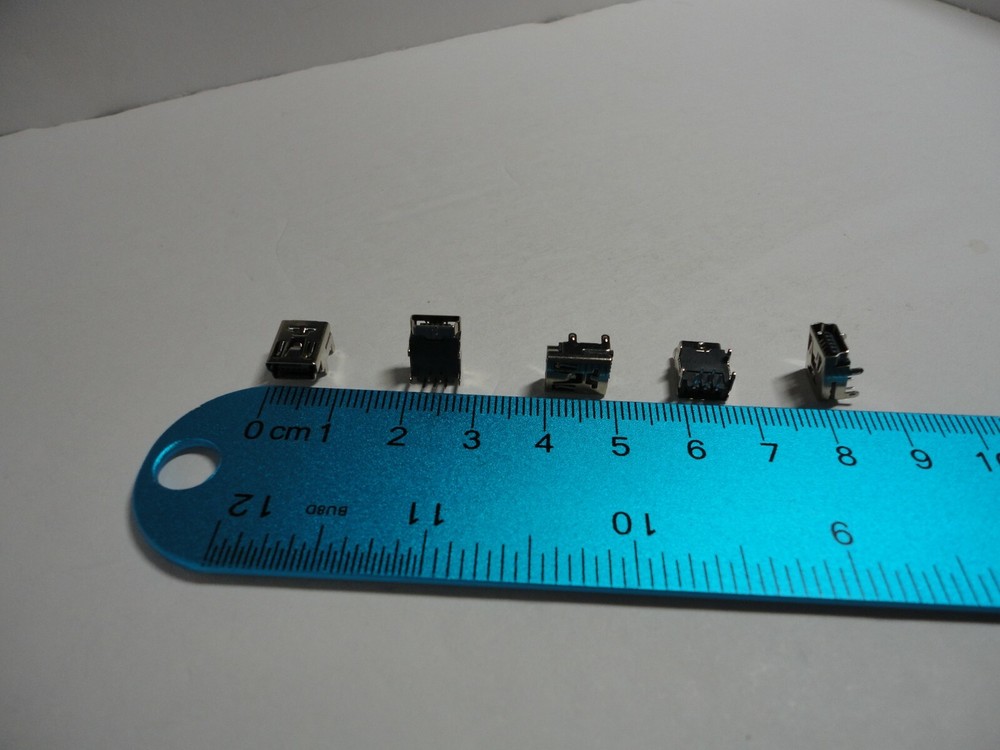 5 Pcs Pack Lot Mini USB Type B 5Pin Female Socket Right Angle DIP Jack Connector