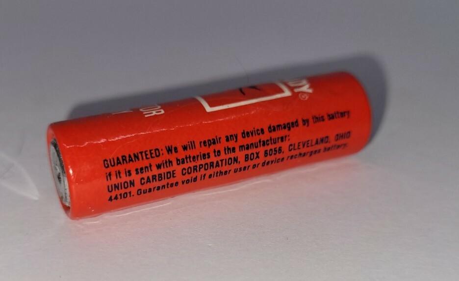 Eveready Red AA Black Cat Battery (non-functional)