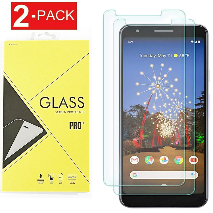 2 Pack Tempered Glass Screen Protector For Google Pixel 3a  / Pixel 3a XL