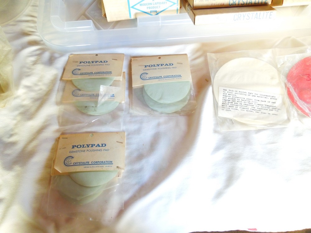 NOS Lapidary Diamond Discs, 6" Crystalite Lap , HI-TECH RAYTECH A FEW USED HTF