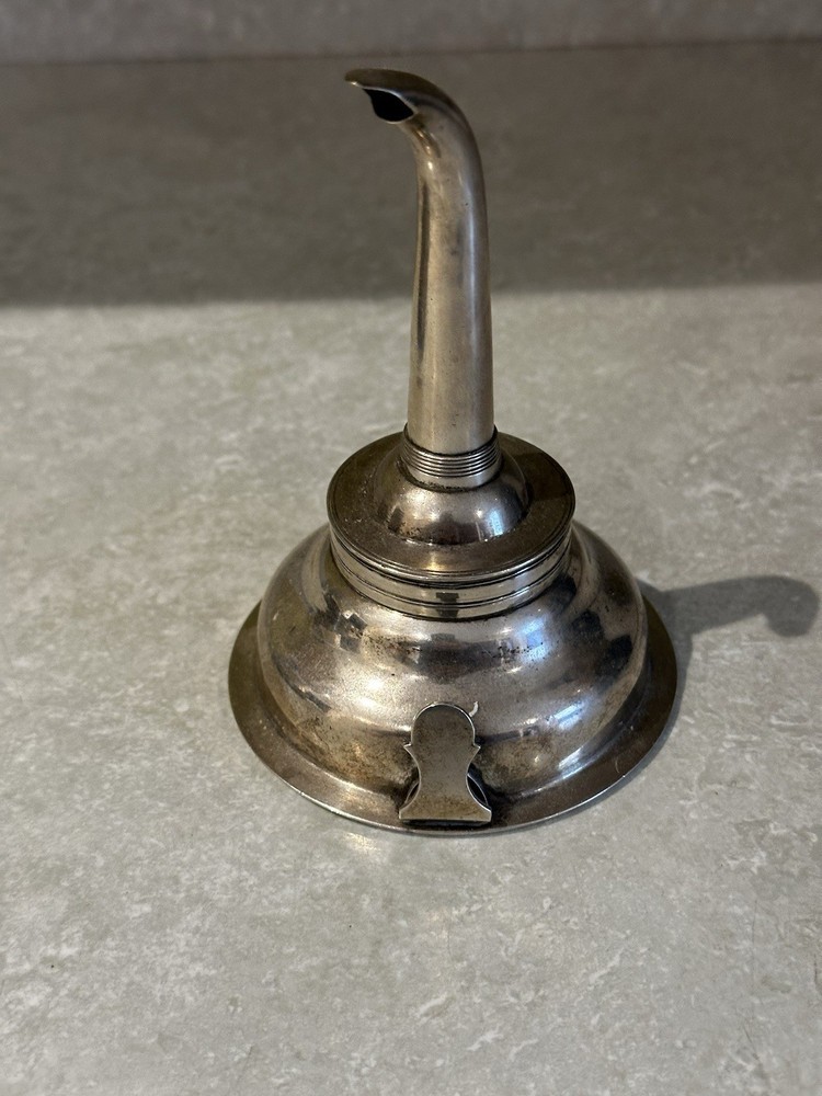 Solid Silver Georgian Wine Coasters & Wine Funnel