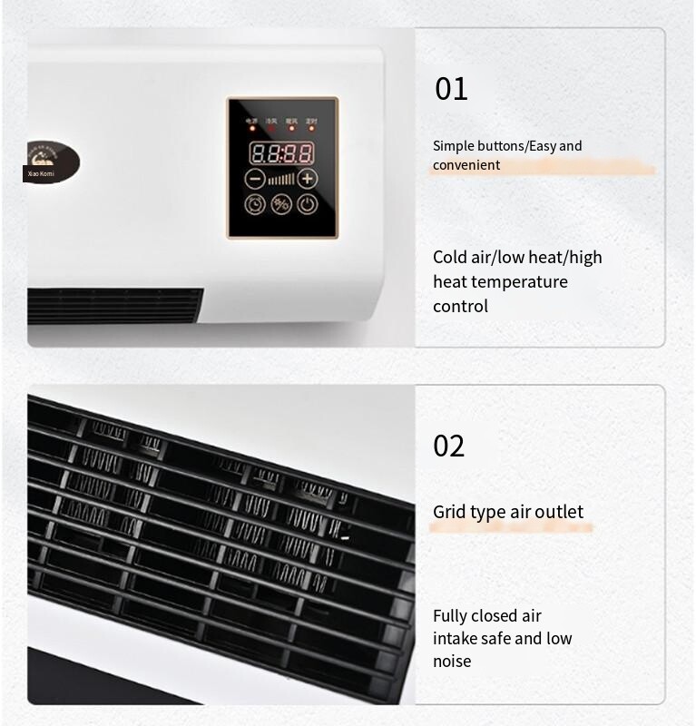 Cooling and Heating Air Conditioner Small Wall Mounted Air Conditioner W/ Remote