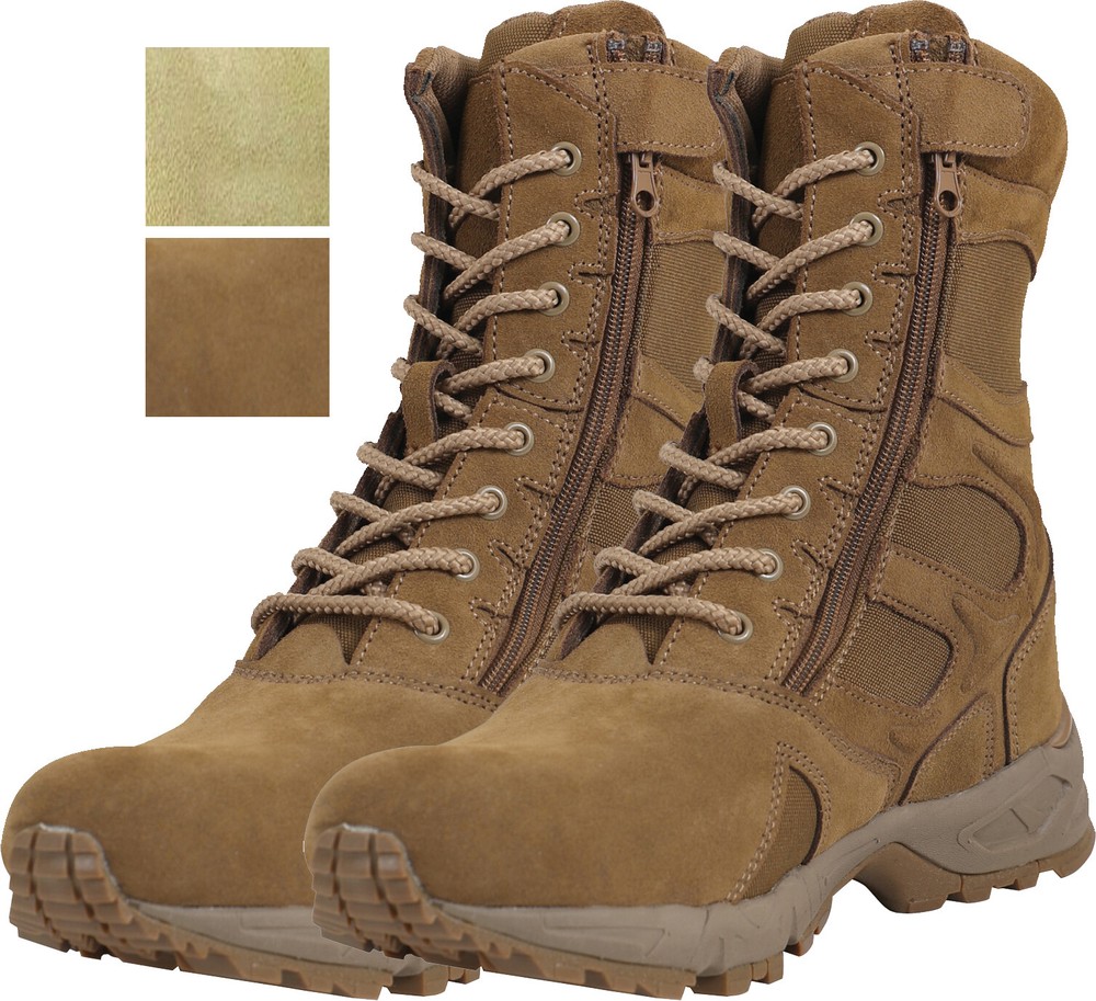 Forced Entry Combat Deployment Boots Side Zipper Tactical 8" High