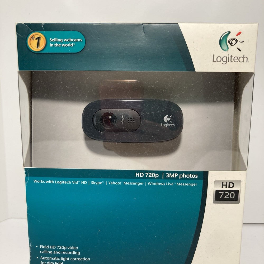 Logitech HD Webcam C270h Headset Built in Microphone Computer PC Video Camera