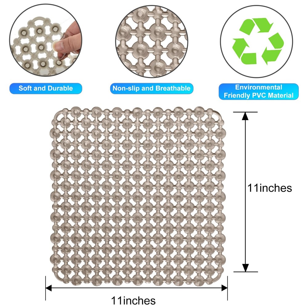 2 Pack Kitchen Sink Mat Plastic Protect Mat PVC Eco-friendly Kitchen Adjustab...