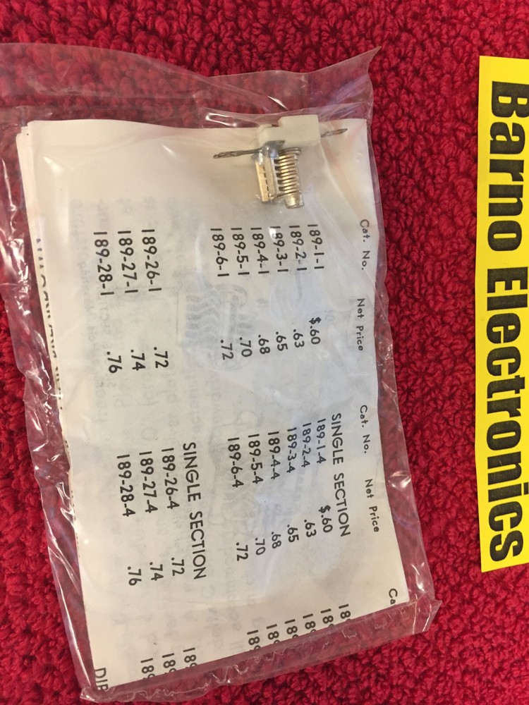 189-5-4 EF JOHNSON AIR VARIABLE CAPACITOR SINGLE SECTION 2 HOLD MOUNTING