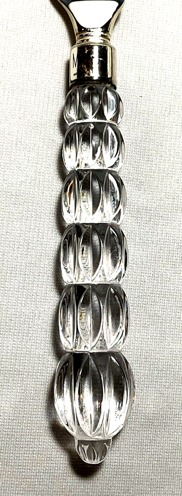 MIKASA ~ Beautiful Solid Crystal Handled CAKE KNIFE w/Box (Rousseau) ~ Austria