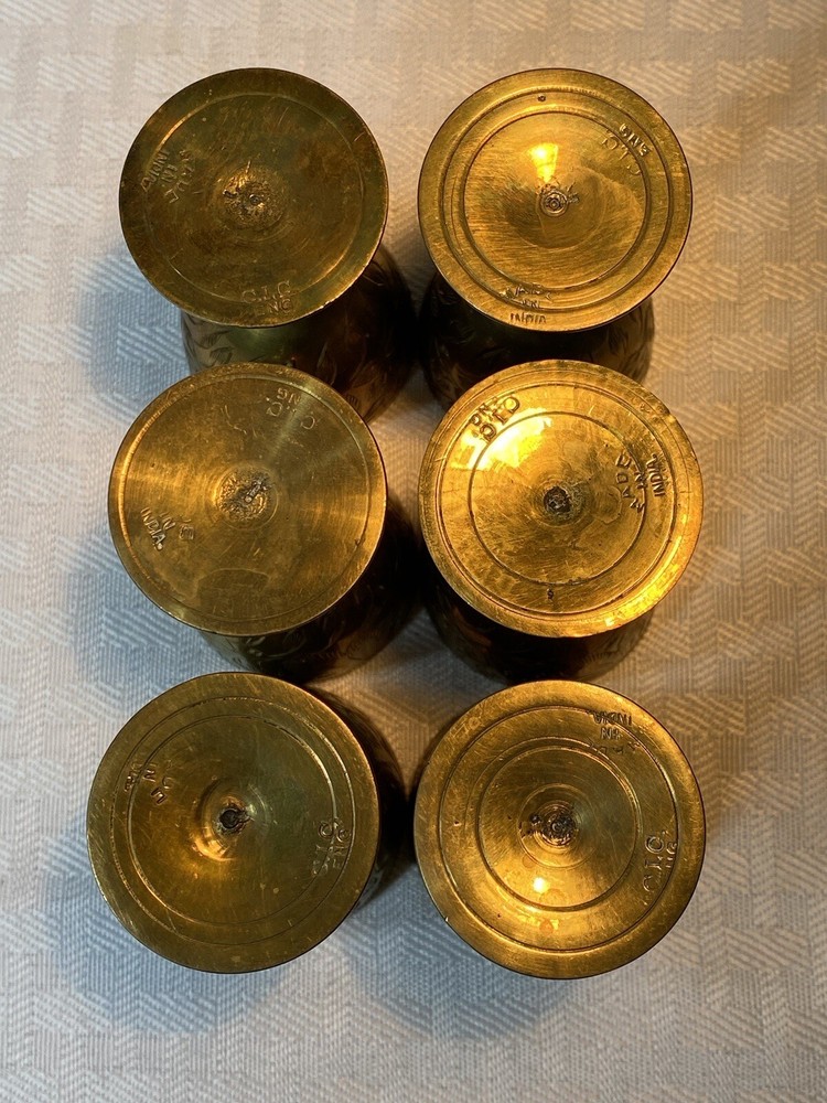 Brass Cordial- Sherry Set With Tray