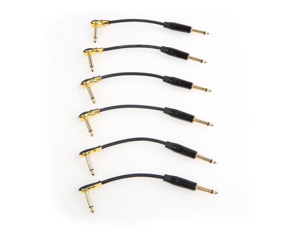 6-Pack Mogami 2314 Pedal Effects, Single Angle Patch cable