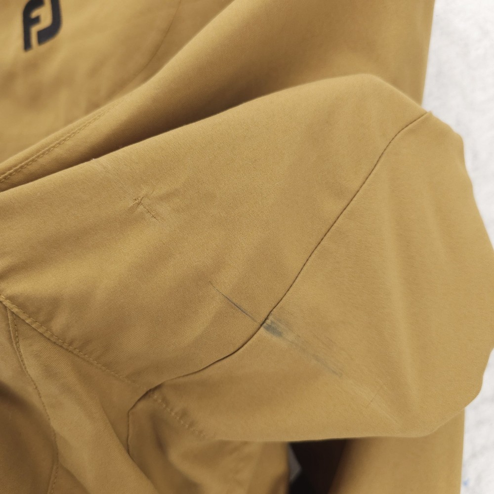 FOOTJOY Golf Windbreaker Pullover Jacket 1/4 Snap Gold Brown MEDIUM - READ!!
