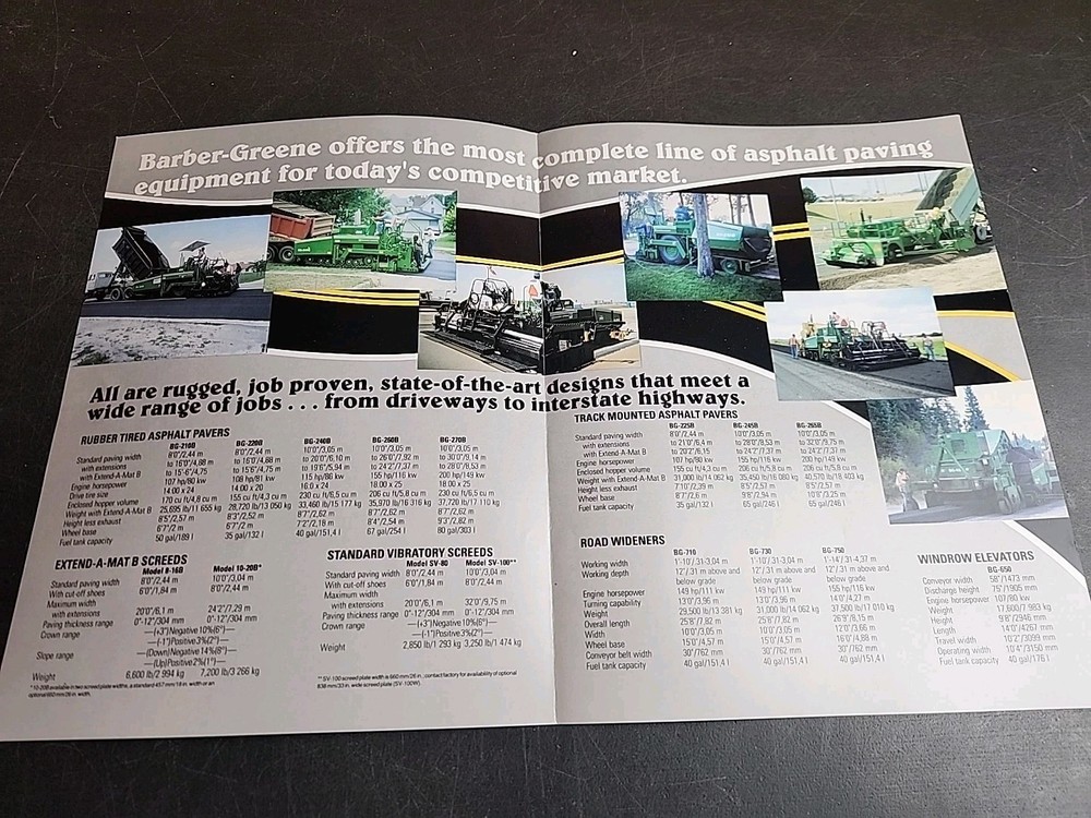Barber-Greene Product Line Brochure