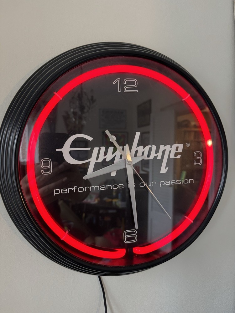 Epiphone Dealer Neon Light Clock